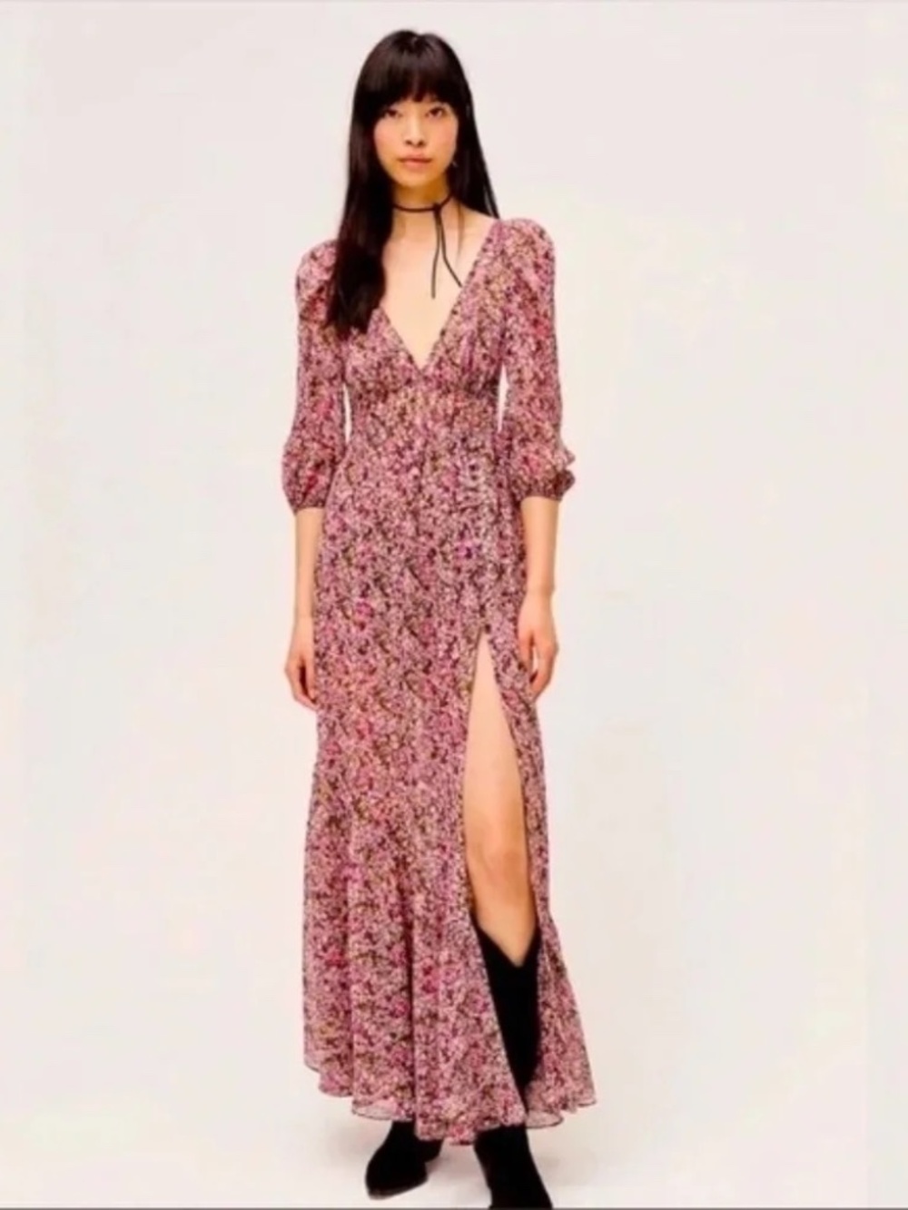 For Love and Lemons Sadie Floral Maxi Dress